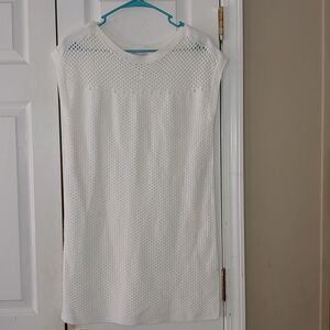 Tommy Bahama  Linen Blend  white crochet coverup dress Sz XS